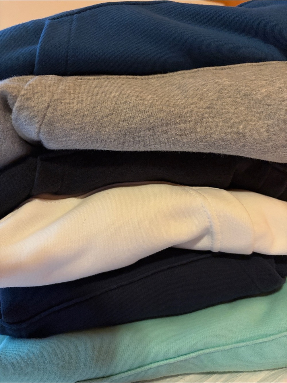 Lot of 6 Nike Unisex Hoodies - Royal Blue, Gray, Black, White, Navy, Mint